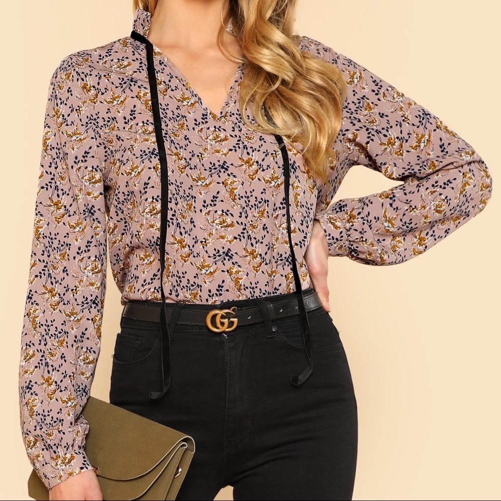Shein Frilled Collar Top